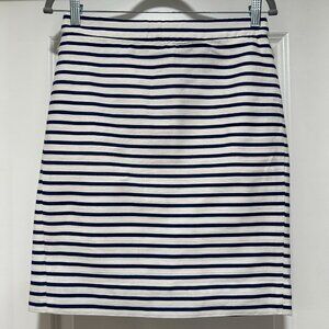 Jcrew Factory Cotton Linen Striped Pencil Skirt Size 2